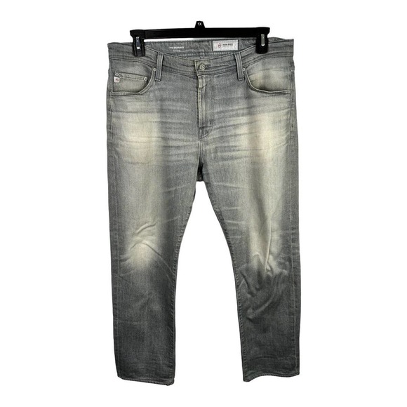 AG Adriano Goldschmied Men's Straight Jeans - Gray - Picture 1 of 12